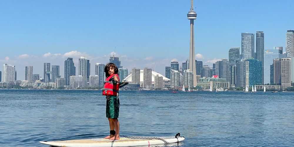 Toronto family vacations, The Westin Harbour Castle Toronto, Toronto skyline, Toronto Islands SUP