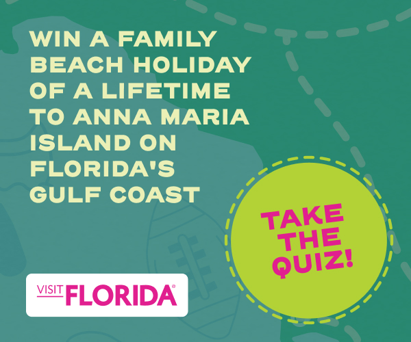 Win a family beach holiday of a lifetime to Anna Maria Island on Florida's Gulf Coast