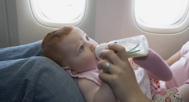 british airways travelling with baby milk
