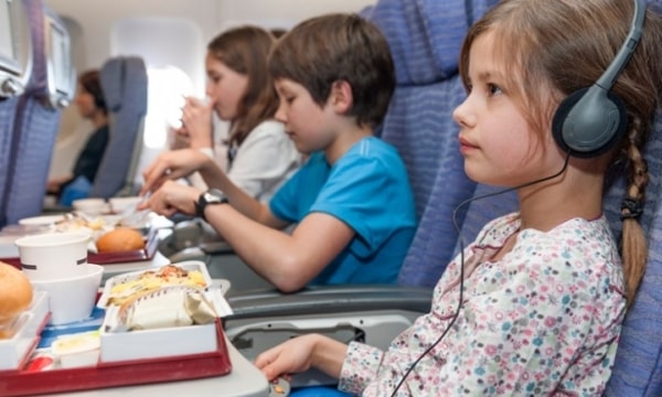 Children on a flight