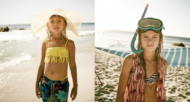 girls in snorkels and hats in kids fashion photoshoot cape town south africa