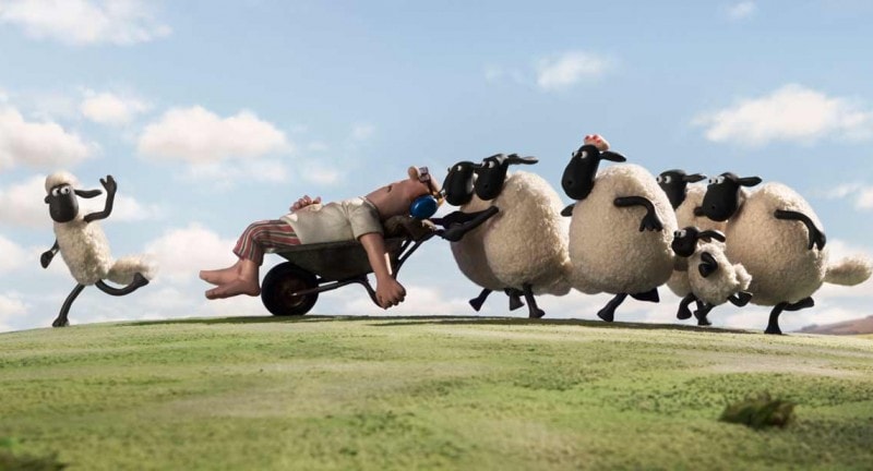 A movie still of shaun the sheep