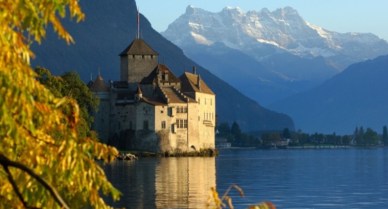 Vevey in Lake Geneva, Switzerland