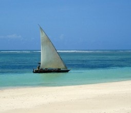 A boat in Diani beach