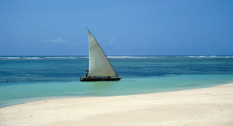 A boat in Diani beach