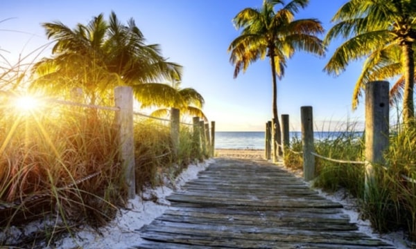 Florida beach winter sun