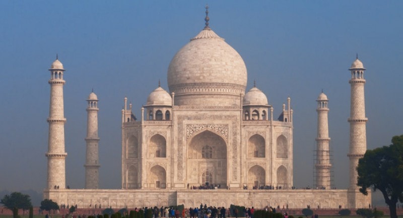 Outside view of the Taj Mahal