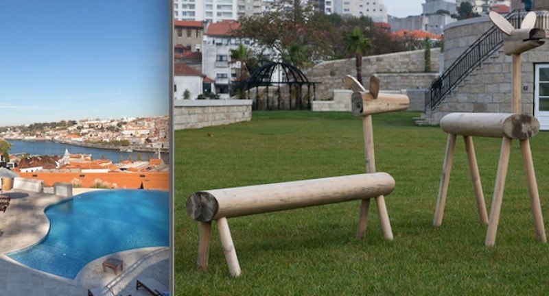 Collage of childrens amenities at the yeatmen hotel in Porto