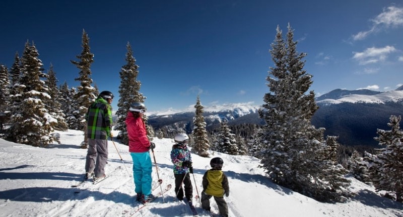 a family ski at winter park colorado