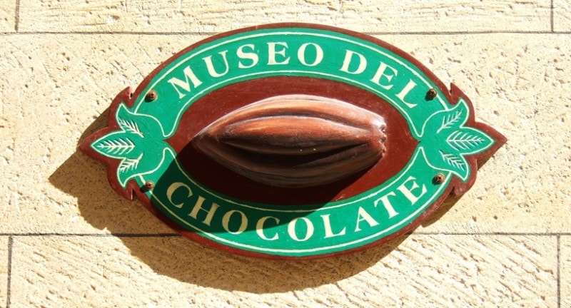 close up of sign saying museum of chocolate