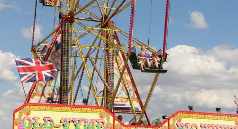 family on ferris wheel at kidsfest festival