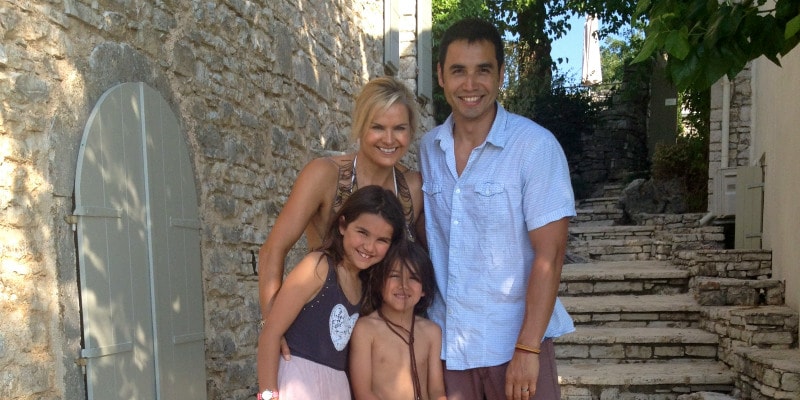 Katy Hill and family family holiday in corfu