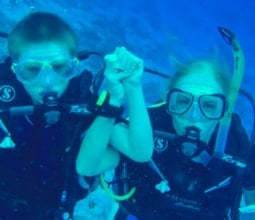 mariella-frostrup-and-son-scuba-diving