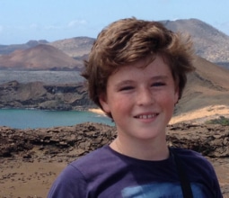 A young teenage boy in the Galapagos islands