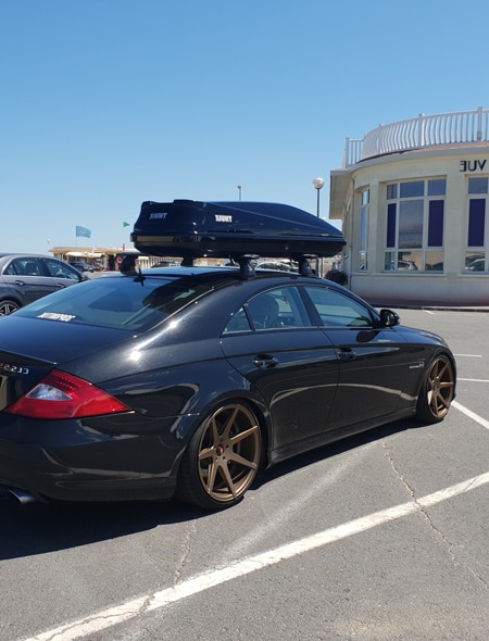 CLS shooting Brake с автобоксом на крыше