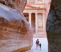 Father and son at Petra, Jordan