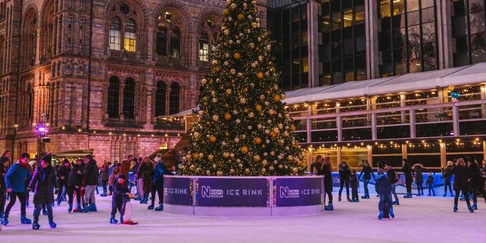 Natural History Museum London outdoor ice rinks winter 2021