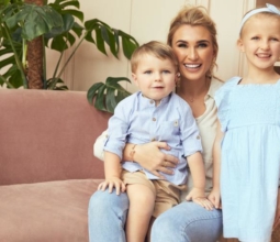 Billie Faiers with her kids